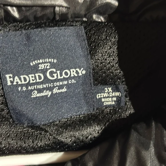 FG Black Liquid Look Windbreaker 3X 22/24W - Picture 2 of 2